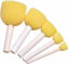 Picture of Yellow Sponge Painting Sponge Brush - Set of 5 Pc