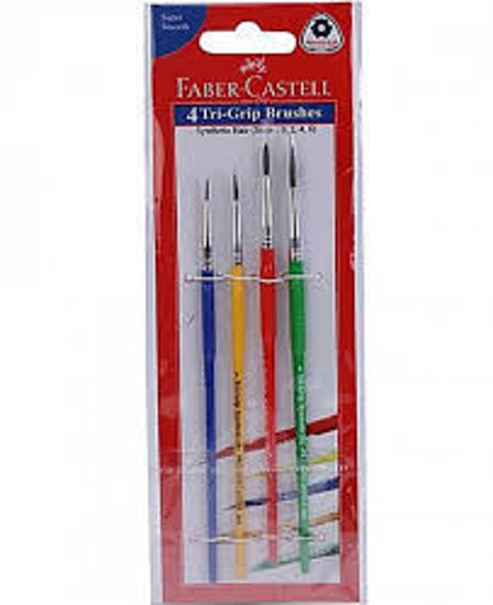 Picture of Faber Castell - Set of 4 Round Tri Grip Brushes