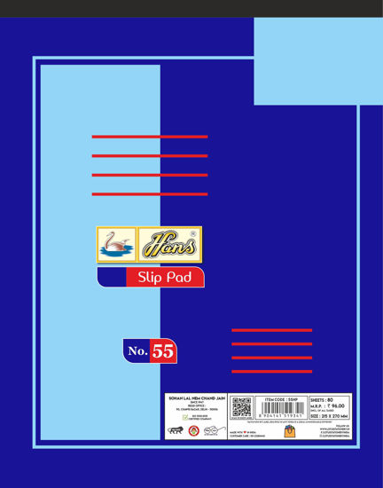 Picture of Hans Notebook (Ruled Slip Pad) No. 55 - 215 X 270mm - 80 Sheets